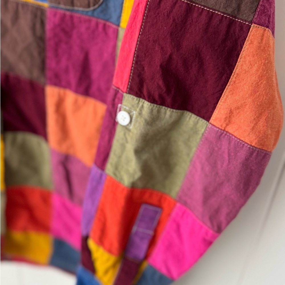 Lands’ End Vintage Patchwork Button Down Shirt 10… - image 7